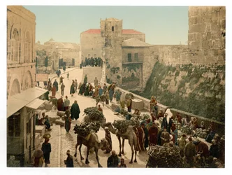Innerhalb des Jaffa-Tores, Jerusalem, ca. 1895